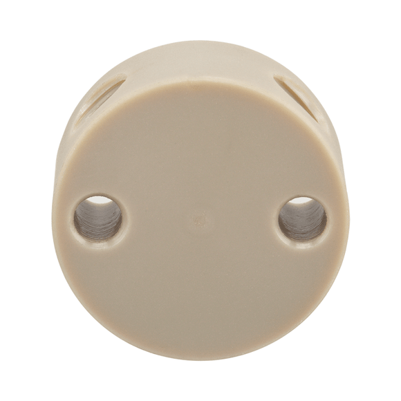 Union, Connector, Cross, high pressure, 1.5 mm / 0.060 inches through hole with 10-32 screw threads. PEEK, round with an internal "X" flow pattern 1 EA.