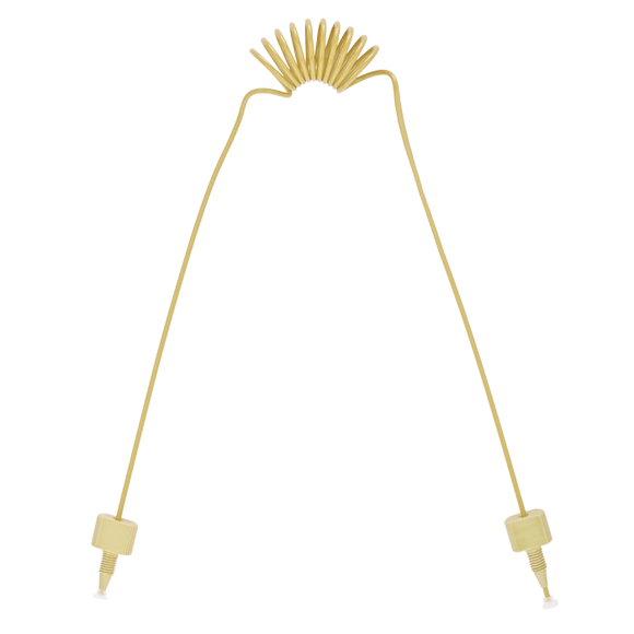 Tubing, PEEK, Coiled, 0.007 (0.18 mm) ID, 1/16th inch (1.6 mm) OD. 945 mm length, HPLC grade, solid yellow, with tubing connectors 1 EA.