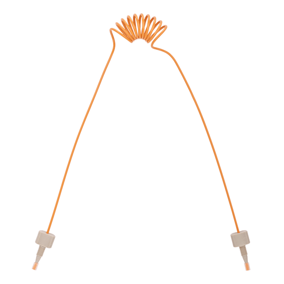 Tubing, PEEK, Coiled, 0.020 (0.50 mm) ID, 1/16th inch (1.6 mm) OD. 1225 mm length, HPLC grade, solid orange, with tubing connectors 1 EA.