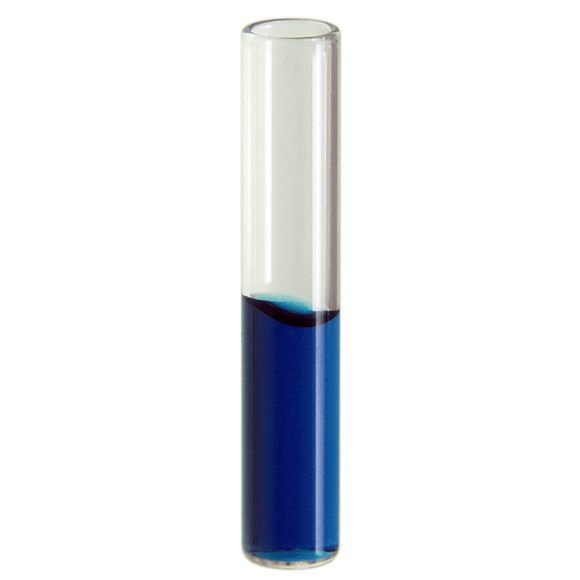 Inserts, Low Volume for Vials, Glass. Clear, Deactivated, 350ul fill volume with a flat bottom and 6x31mm outer dimensions. For use in 2ml autosampler vials. 1000/CS.