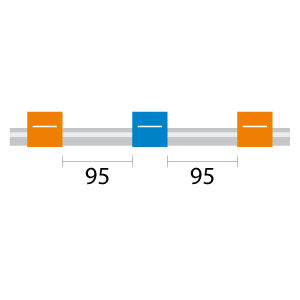 Contour Flared End PVC Pump Tube 3tag (95mm) 0.25mm ID Orange/Blue, (PKT 6)