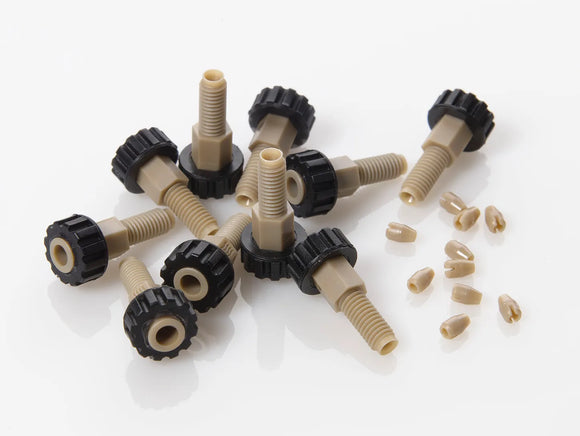 Fitting 10-32 RheFlex® 10-32 PEEK™ Male Nut/Split Ferrule for 1/16" OD Tubing, 10/pk