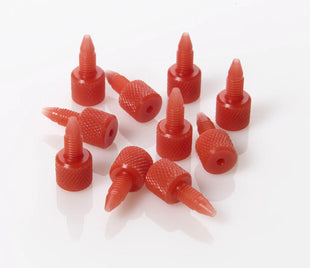 Fitting 10-32 Male Red PCTFE One Piece, 10/pk