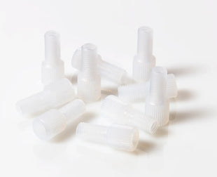 Nut 1/4-28 Natural ETFE Male for 1/8" OD Tubing, 10/pk