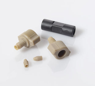 Connector Union PEEK™ 0.050" (1.25mm) Thru-Hole for 1/16" OD Tubing (Union + Fittings)