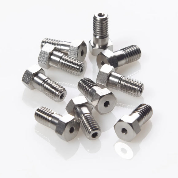 Nut 10-32 Stainless Steel Male 0.50" Length for 1/16" OD Tubing, 10/pk
