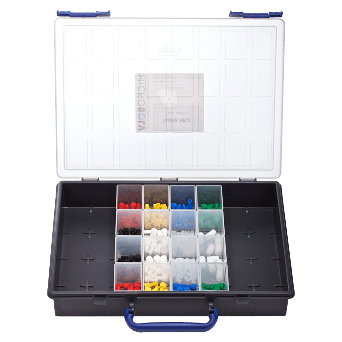 Fittings Kit for HPLC. Low Pressure. Includes and assortment of Flange Free Fittings and Ferrules, in an Organizing Box 1 EA.