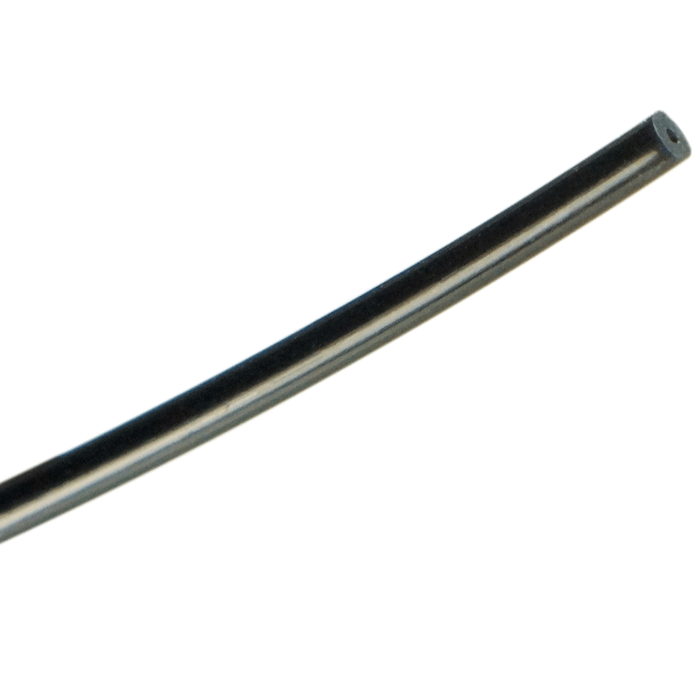 Tubing, PTFE, 0.020 inch (0.50 mm) ID, 1/16th inch (1.6 mm) OD, low pressure, black, 3 meter roll