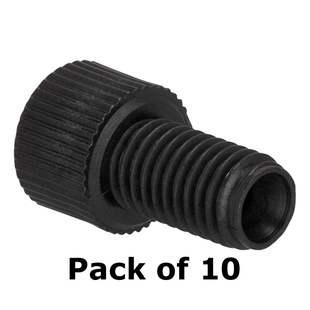 Tubing Connector Fittings, Low Pressure, 2 mm, Carbon PEEK Endure, Black with 1/4-28 Screw Threads, for use with capillary tubing 10/EA.