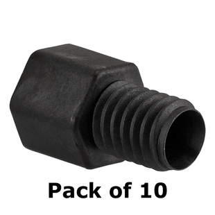 Tubing Connector Fittings, Low Pressure, 3 mm, Carbon PEEK Endure, Black with M6 Screw Threads, for use with capillary tubing 10/EA.