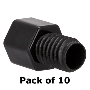 Tubing Connector Fittings, Low Pressure, 3 mm, POM Endure, Black with M6 Screw Threads, for use with capillary tubing 10/EA.