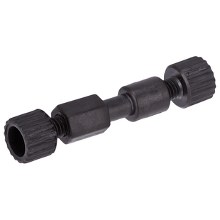 Union, Connector Kits, High Pressure, 0.50 mm Through Hole with 10-32 Screw Threads, Carbon PEEK Endure, Straight Line with Connector Nuts. Use with 1/16 Tubing 2/EA.