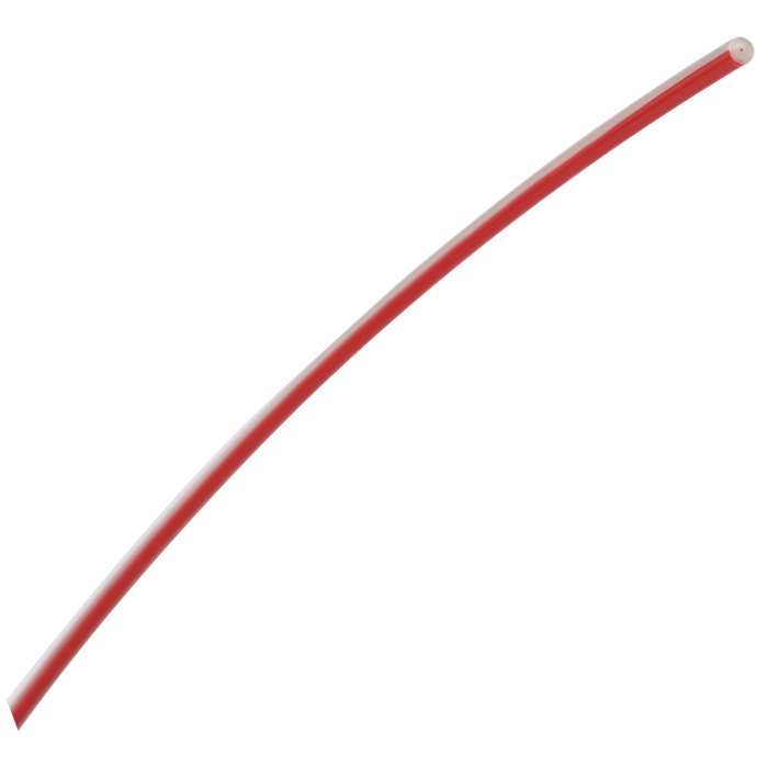 Tubing, PEEK, 0.005 inch (0.13 mm) ID, 1/16th inch (1.6 mm) OD, HPLC grade, red stripe, Your custom continuous length tubing, priced per meter