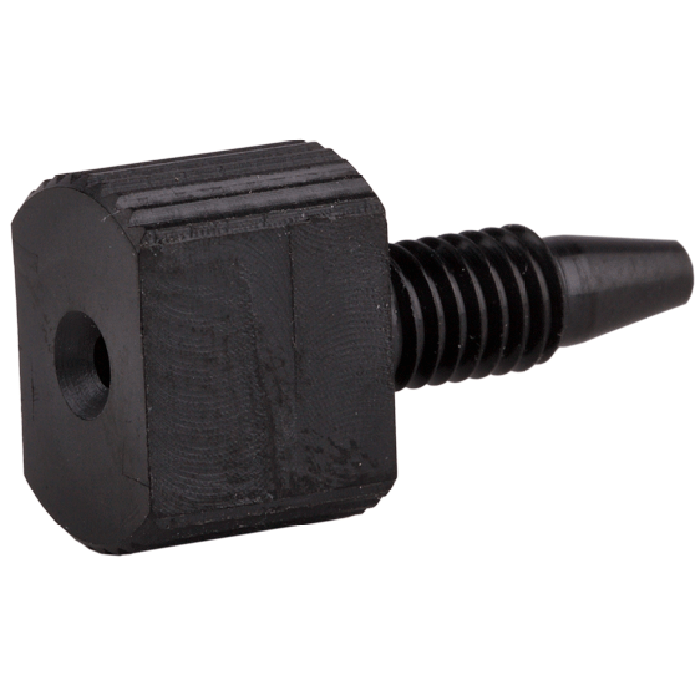 Tubing Connector Fittings, High Pressure, One Piece, 1/16, PEEK, Black, Large Combihead with 10-32 Screw Threads. Finger or wrench Tighten