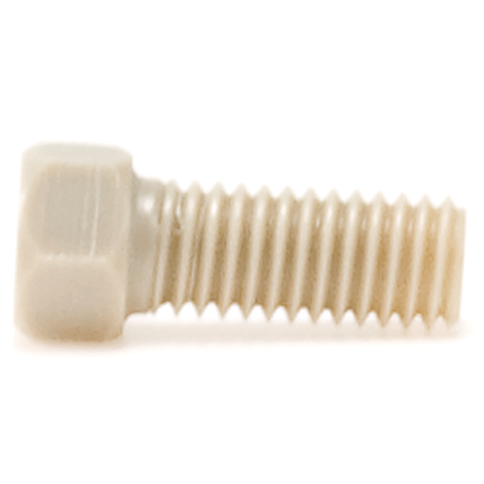 Tubing Connector Fittings, High Pressure, Two Pieces, 1/16", PEEK, Natural, Small Hex Head, Standard Length and 10-32 Screw Threads. Use with Single Cone Ferrules. Wrench Tighten, 1/EA