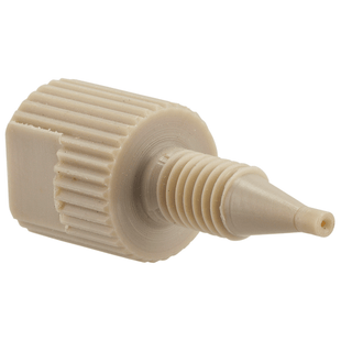 Adapter, for use with Low to Medium Pressure HPLC. 1/4-28 female to 10-32 male connection, 0.4 mm bore size. PEEK 1 EA.