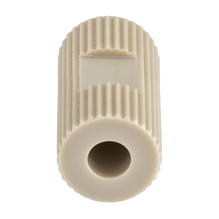Adapter, for use with Low to Medium Pressure HPLC. 1/4-28 female to femal luer connection, 1.3 mm bore size. PEEK 1 EA.