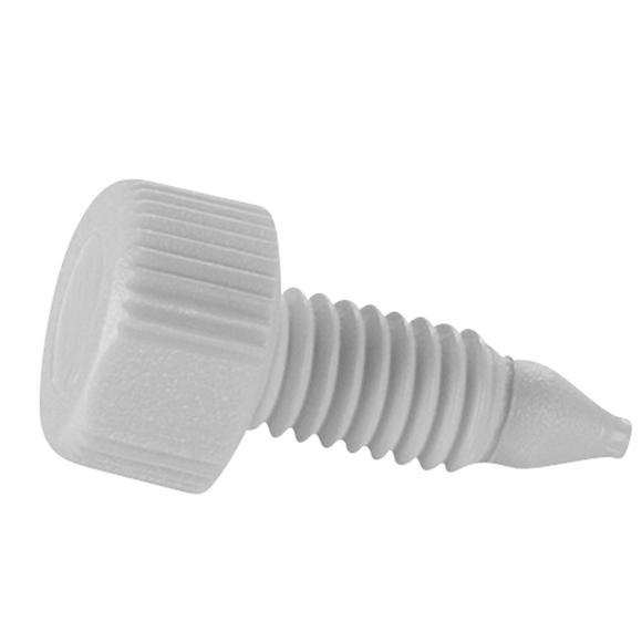 End Plugs, for HPLC Columns. Nylon 10-32 Thread. White 10/EA.