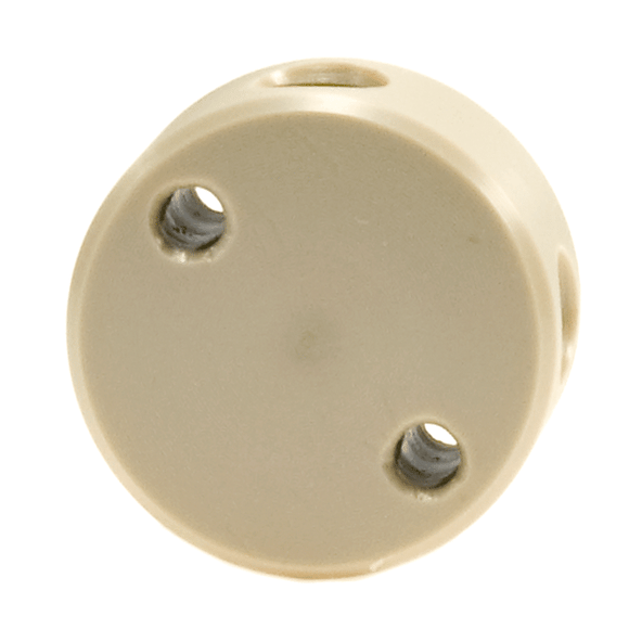 Union, Connector, Cross, high pressure, 0.30 mm / 0.012 inches through hole with 10-32 screw threads. PEEK, round with an internal "X" flow pattern 1 EA.