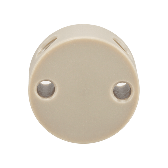 Union, Connector, Tee, low pressure, 0.8 mm / 0.031 inches through hole with 1/4-28 screw threads. PEEK, round with an internal "T" 1 EA.