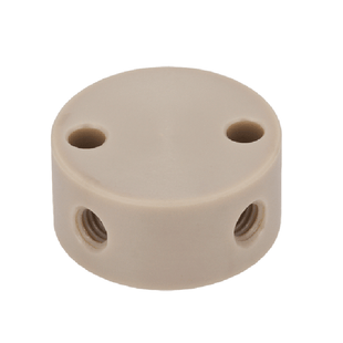 Union, Connector, Tee, high pressure, 0.30 mm / 0.012 inches through hole with 10-32 screw threads. PEEK, round with an internal "T" 1 EA.