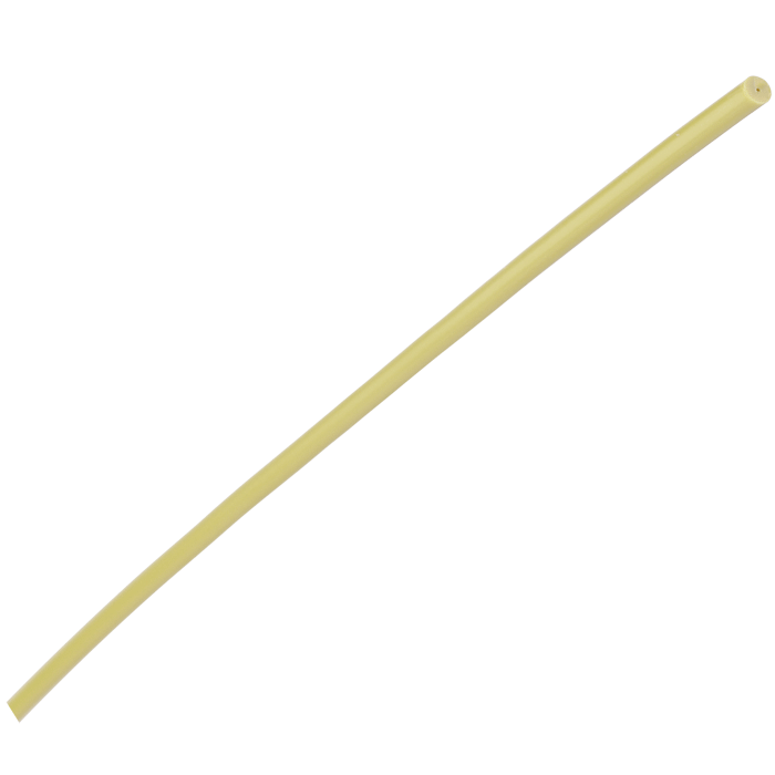 Tubing, PEEK, 0.007 inch (0.18 mm) ID, 1/16th inch (1.6 mm) OD, general grade, solid yellow, 3 meter roll