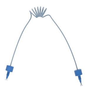 Tubing, PEEK, Coiled, 0.010 (0.25 mm) ID, 1/16th inch (1.6 mm) OD. 710 mm length, HPLC grade, solid blue, with tubing connectors 1 EA.