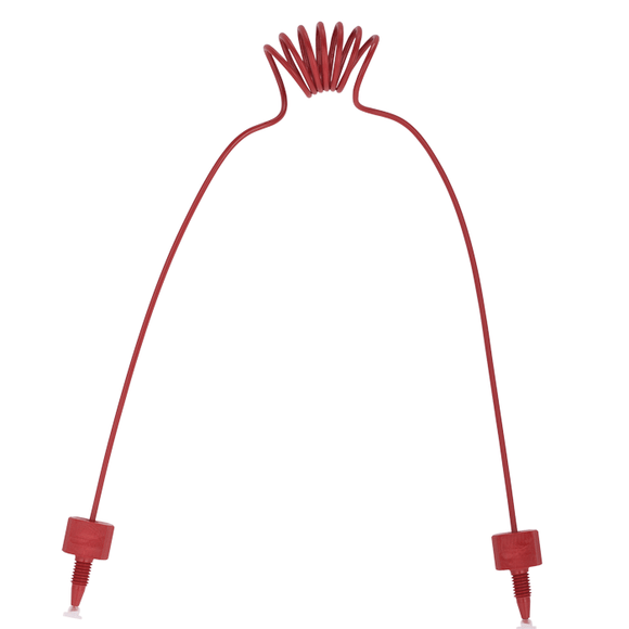 Tubing, PEEK, Coiled, 0.005 (0.13 mm) ID, 1/16th inch (1.6 mm) OD. 945 mm length, HPLC grade, solid red, with tubing connectors 1 EA.