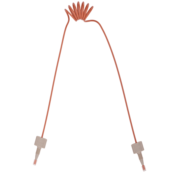 Tubing, PEEK, Coiled, 0.020 (0.50 mm) ID, 1/16th inch (1.6 mm) OD. 945 mm length, HPLC grade, solid orange, with tubing connectors 1 EA.