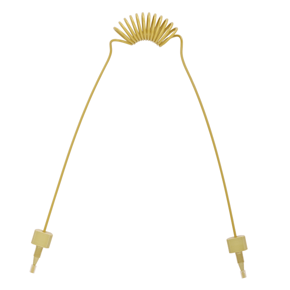 Tubing, PEEK, Coiled, 0.007 (0.18 mm) ID, 1/16th inch (1.6 mm) OD. 1225 mm length, HPLC grade, solid yellow, with tubing connectors 1 EA.