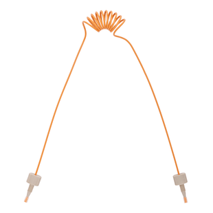 Tubing, PEEK, Coiled, 0.020 (0.50 mm) ID, 1/16th inch (1.6 mm) OD. 1225 mm length, HPLC grade, solid orange, with tubing connectors 1 EA.