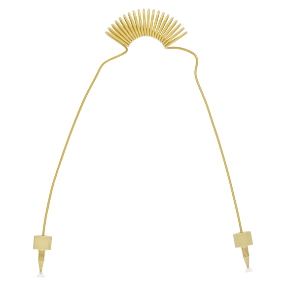 Tubing, PEEK, Coiled, 0.007 (0.18 mm) ID, 1/16th inch (1.6 mm) OD. 1585 mm length, HPLC grade, solid yellow, with tubing connectors 1 EA.