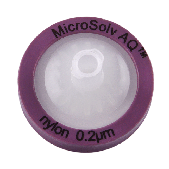 Syringe Filters, 25mm, Nylon, 0.22um Pore Size. Purple Polypropylene, 100/PK.