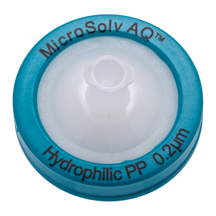 Syringe Filters, 25mm, Polypropylene, 0.22um Pore Size. Turquoise Polypropylene, 100/PK.