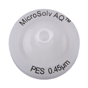 Syringe Filters, 25mm, PES, 0.45um Pore Size. White/Black Polypropylene, 50/PK.