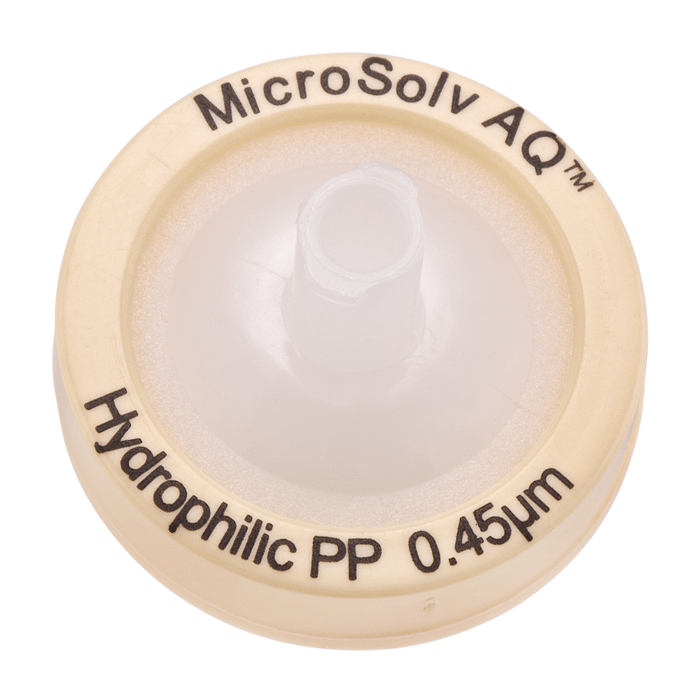 Syringe Filters, 25mm, Polypropylene, 0.45um Pore Size. Peach Polypropylene, 100/PK.