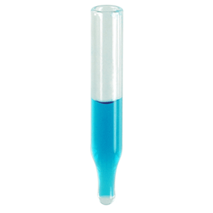 Inserts, Low Volume for Vials, Glass. Clear, 100ul fill volume with a conical, precision point and 5x31mm outer dimensions. For use in 8mm, narrow mouth, 2ml autosampler vials. 100/PK.