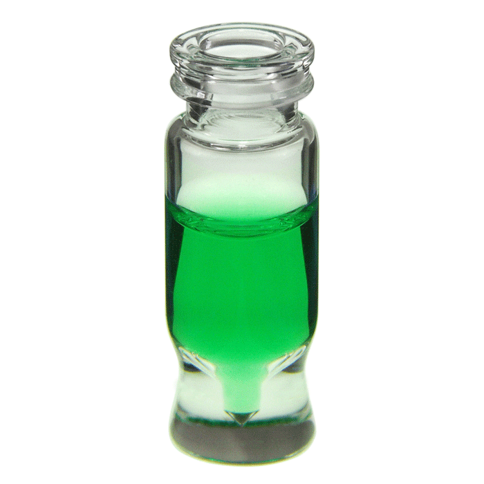 Vials, Snap Top, Glass. Clear, 1.2ml, MRQ™. An 11mm snap-ring and 12x32mm outer dimensions. For use as an autosampler vial. RSA Brand. 100/PK.