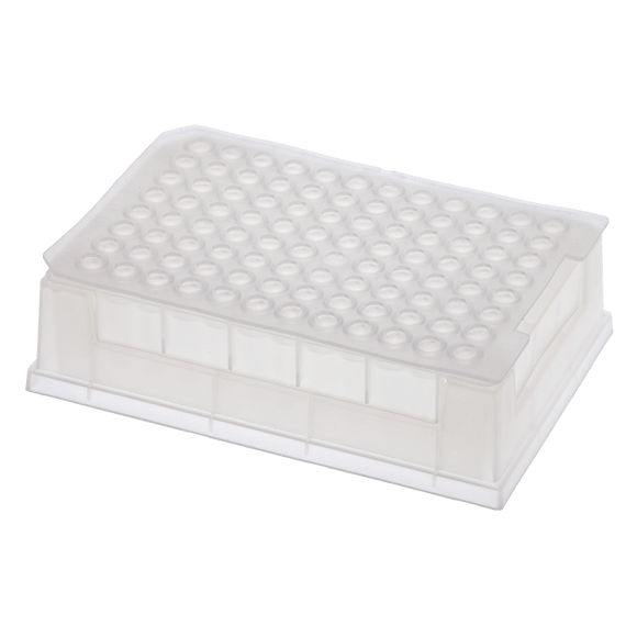 Micro-Sample Management System. This set includes 96, 500ul Precision, Glass Inserts in a Rack with a Base and a Pre-Slit Silicone Rubber, Plug Style Sealing Mat, 1/PK.