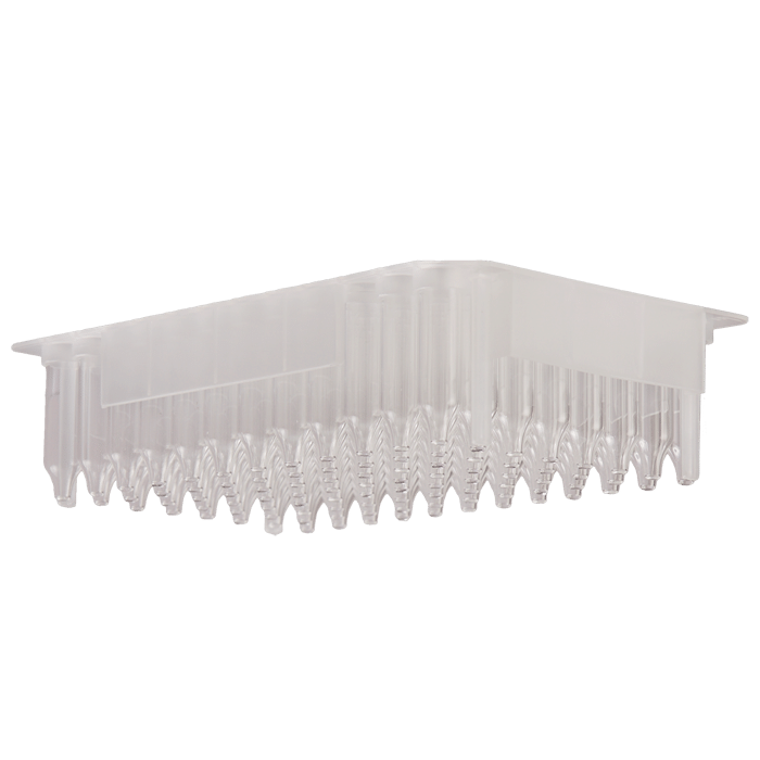 Inserts, in Racks. Includes 96, Clear, 500ul Glass Low Volume Precision Inserts with wide conical points. For use in the Micro-Sample Management System, 18/CS.