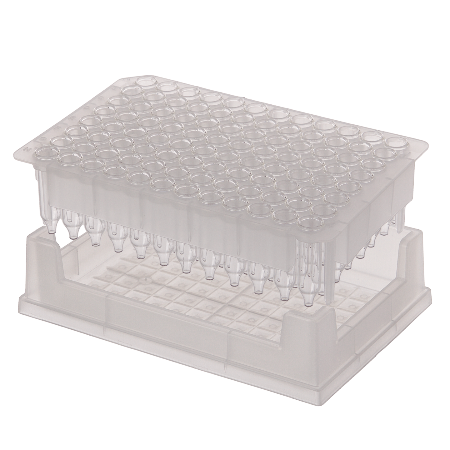 Inserts, in Racks with a Base. Includes 96, Clear, 500ul Glass Low Volume Precision Inserts with wide conical points. For use in the Micro-Sample Management System, 1 EA.