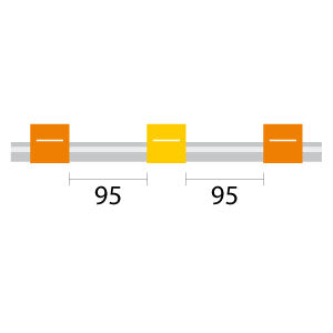 Contour Flared End PVC Pump Tube 3tag (95mm) 0.51mm ID Orange/Yellow, (PKT
6)