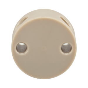 Union, Connector, Cross, high pressure, 1.5 mm / 0.060 inches through hole with 10-32 screw threads. PEEK, round with an internal "X" flow pattern 1 EA.