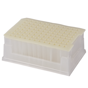 Micro-Sample Management System. This set includes 96, 1000ul Precision, Glass Inserts with wide conical points in a Rack with a Base and a Solvent Resistant, Polymeric Plug Style Sealing Mat, 1/PK.